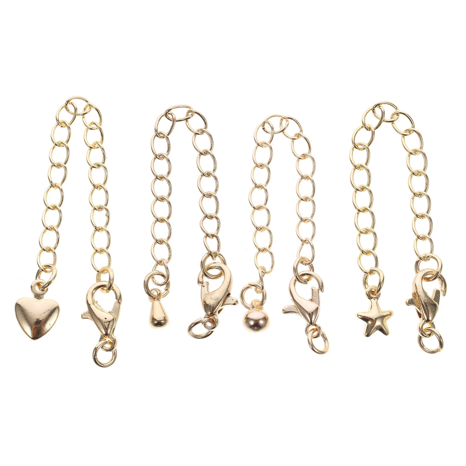 TOYMYTOY 4pcs Bracelet Extenders 14K Gold Necklace Extenders Anklet