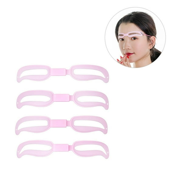 TOYMYTOY 5 Sets/20pcs Eyebrow Shaping Tools Handheld Design for Beginners and Women Pink