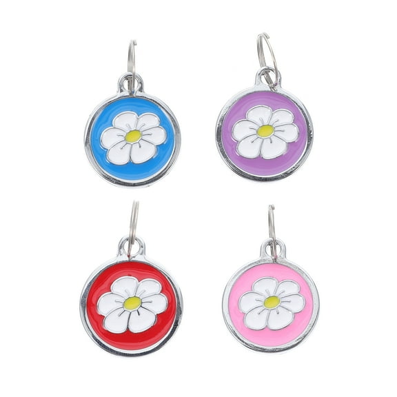 TOYMYTOY 5pcs Engraved Pet Dog ID Tag Personalized Cat Puppy ID Tag Pet Dog Collar