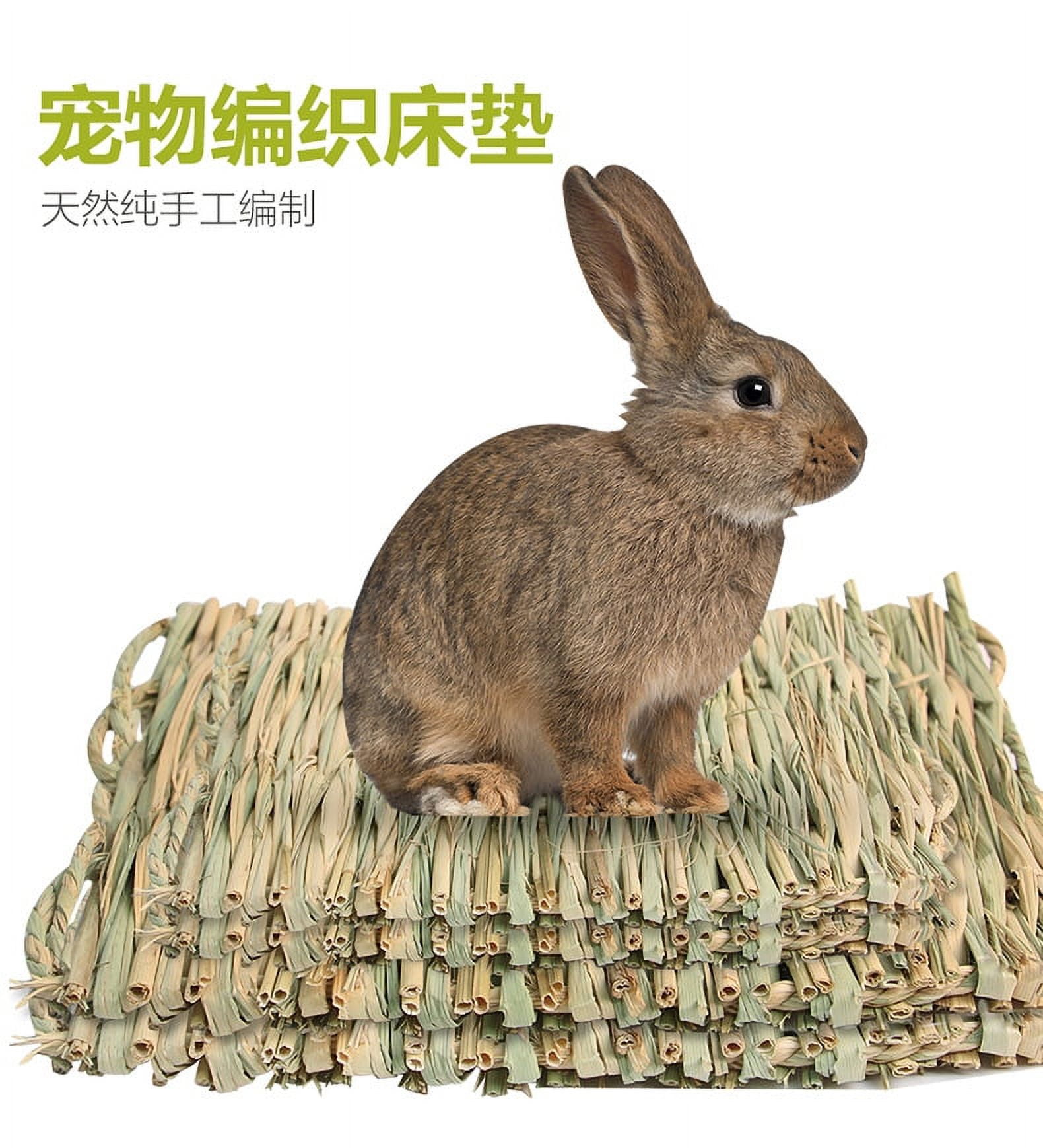 TOYMYTOY 5pcs Straw Mat for Rabbit Bunny Hay Mat Small Animal Cages