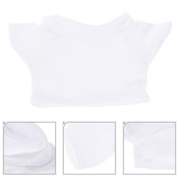 TOYMYTOY Bear Clothes T Shirt Soft Cotton White 6Pcs