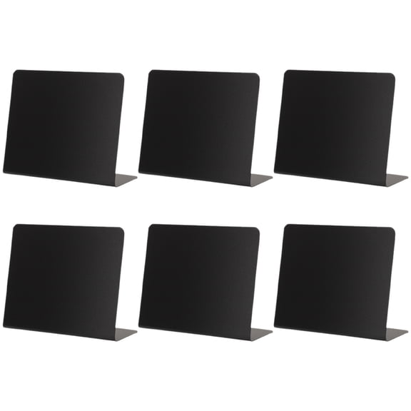 TOYMYTOY 6Pcs Multifunctional Black Desktop Chalkboards for Writing Messages and Price Displays