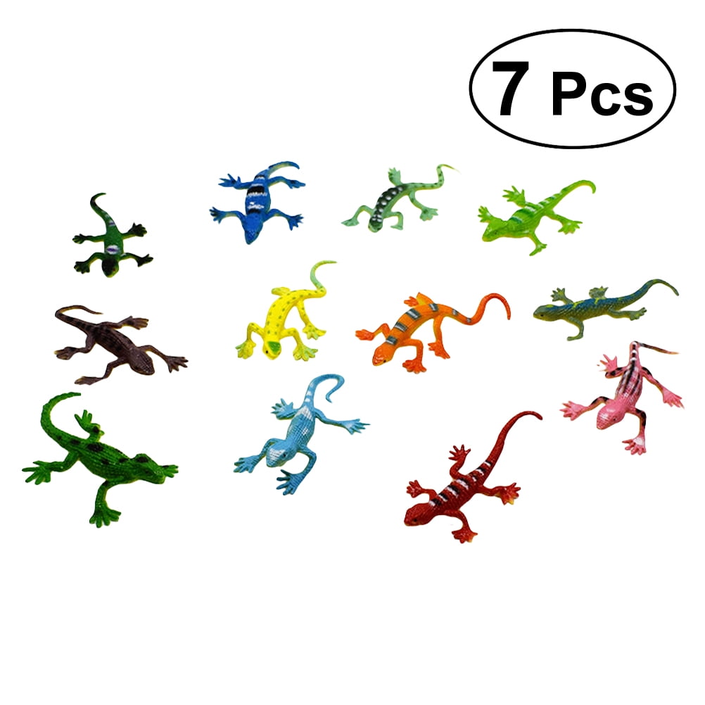TOYMYTOY 7pcs Realistic Lizard Toy Funny Plastic Lizard Toy Figure Set ...