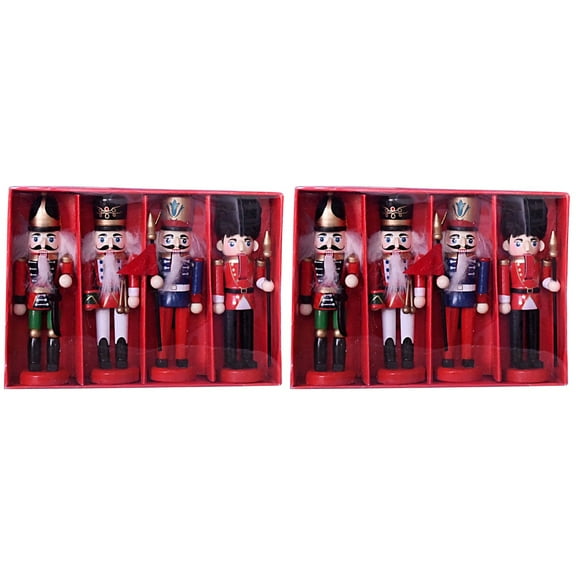 Tineasur Hanging nutcracker decor Nutcracker Ornament Assorted Color 4pcs
