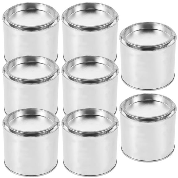TOYMYTOY Metal Cans Paint Mixing Can General Users Silver Paint Mixing for Home Use 8Pcs