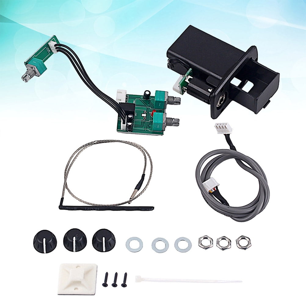 TOYMYTOY Guitar Piezo Pickup with Preamp System and Rotary Controls for Tone and Volume Black