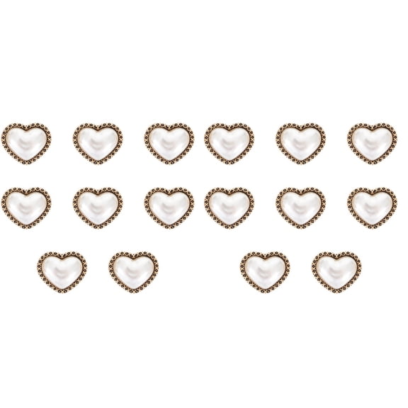 Tineasur Heart-Shaped Alloy Sewing Buttons, Design, 8 Pieces for Crafts, Garments, Projects