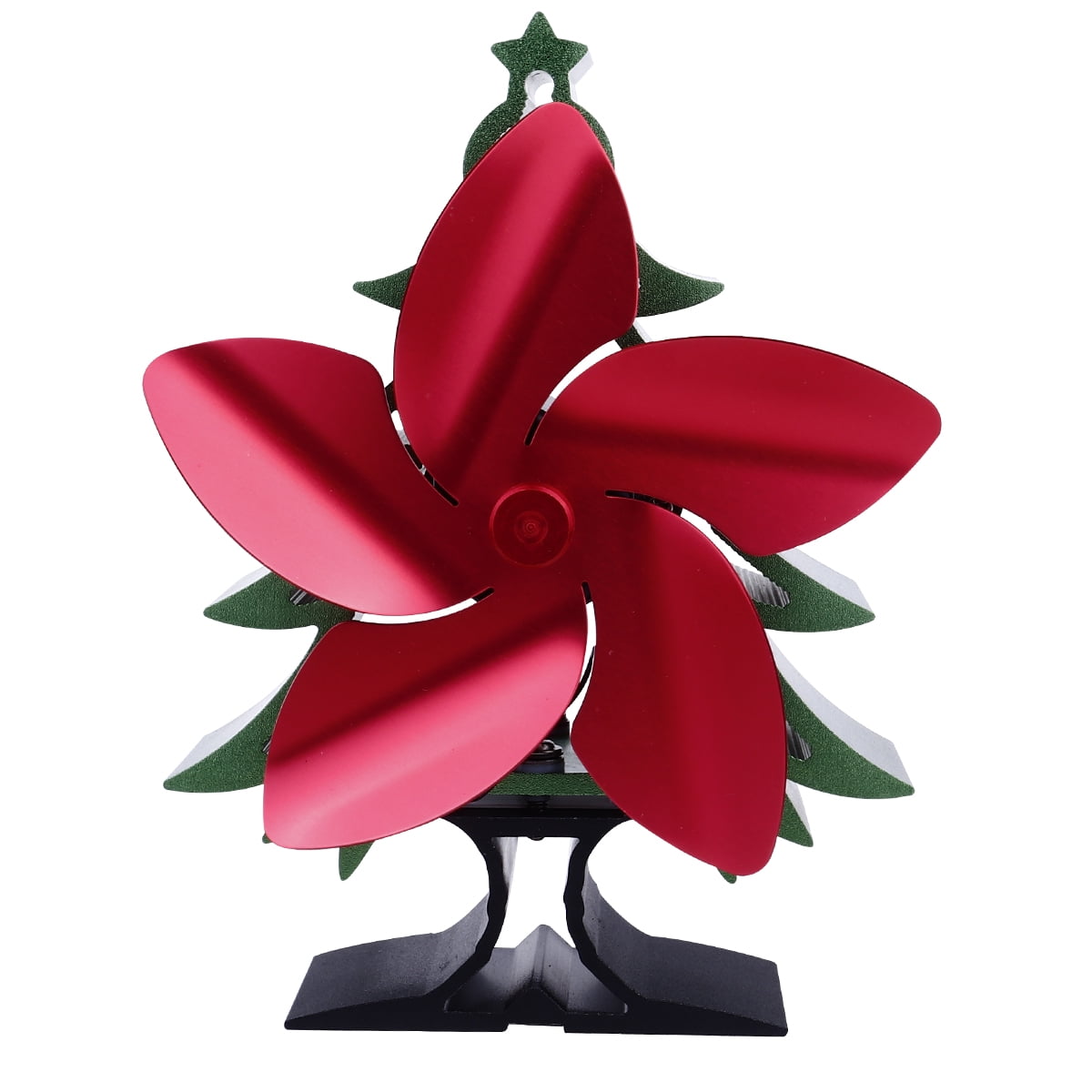 TOYMYTOY Christmas Tree Shaped Fan Fireplace Fan Thermal Power Fan Heat