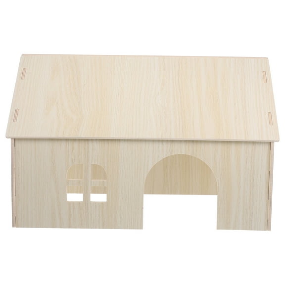 TOYMYTOY Wood Hideout for Small Animals Squirrel Toy Set Beige Home Decoration