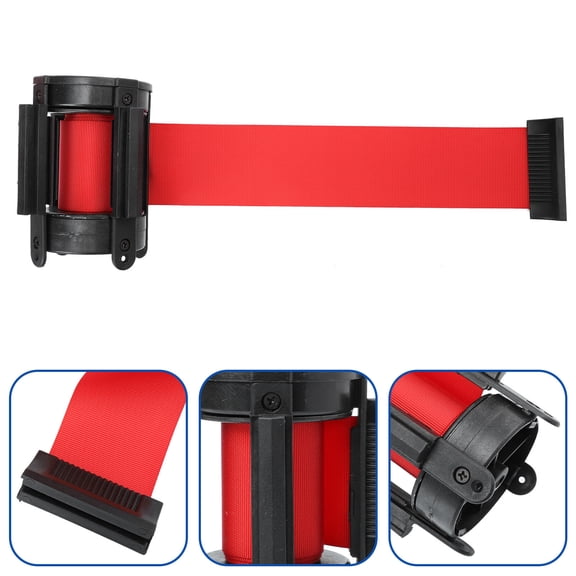 TOYMYTOY Retractable Plastic Red Queue Barrier Belt for School and Hotel Use