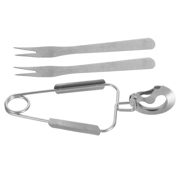 TOYMYTOY 1Set Plated Silver Salad Tong for Home Dining with Easy Grip and Portable Size