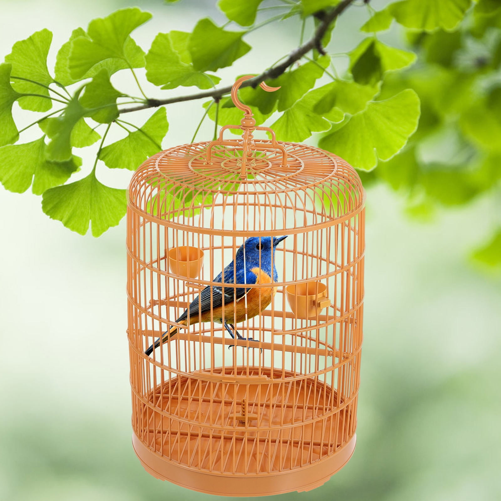 TOYMYTOY Versatile Yellow Plastic Bird House Hanging Cage for Small Animals and Storage