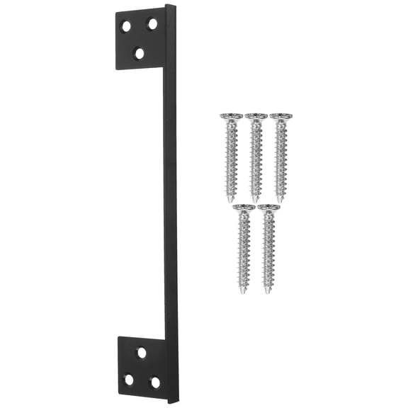 TOYMYTOY Black Stainless Steel Door Latch Guard Plate for Outswing Door Security and Durable Latch Protection
