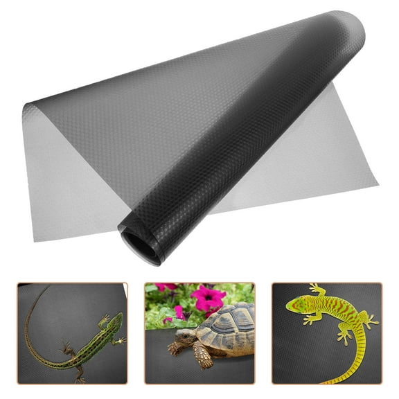 TOYMYTOY Black Reptile Carpet for Terrarium Soft Eva Mat Substrate for Bearded Dragon Snake Lizard