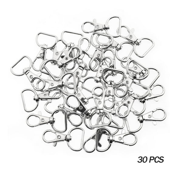 TOYMYTOY 30Pcs Stainless Steel Swivel Trigger Hooks Lobster Clasps for Key Chains