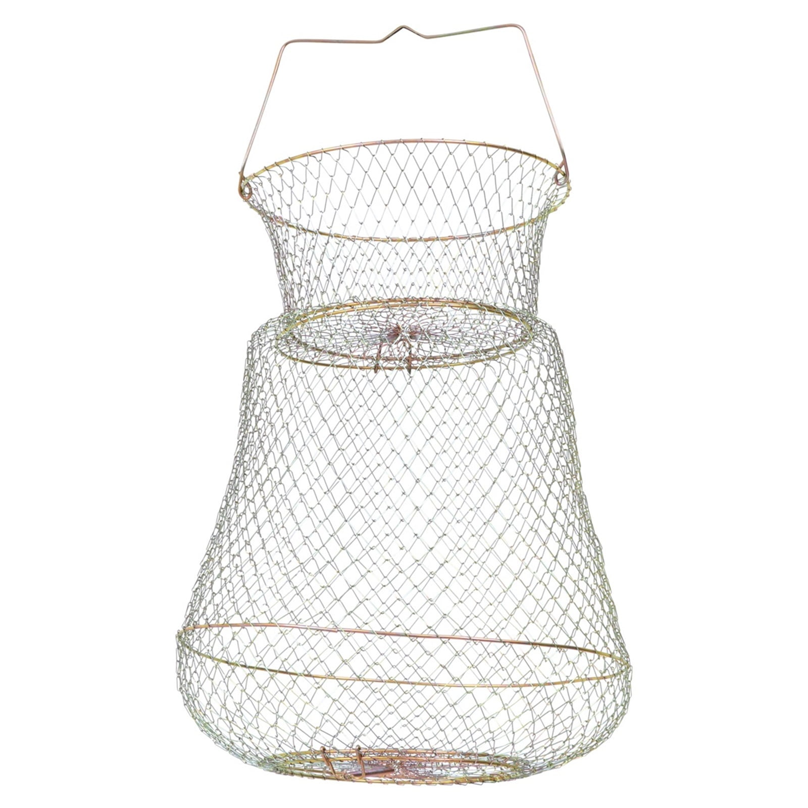 TOYMYTOY Metal Net Fish Basket Steel Wire Fishing Cages Fish Protection