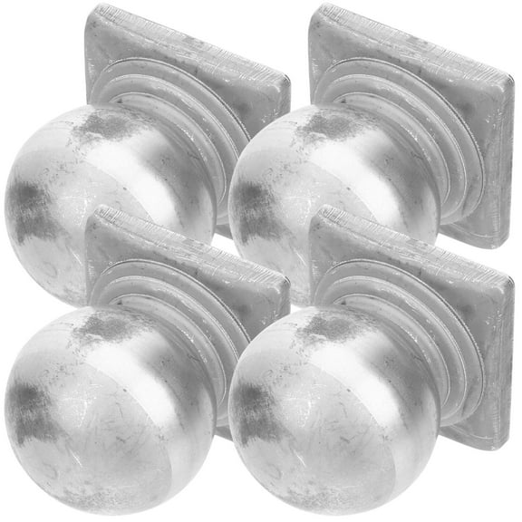 TOYMYTOY 4Pcs Zinc Steel Post Caps Ball Shaped Fence Covering for Outdoor Installation