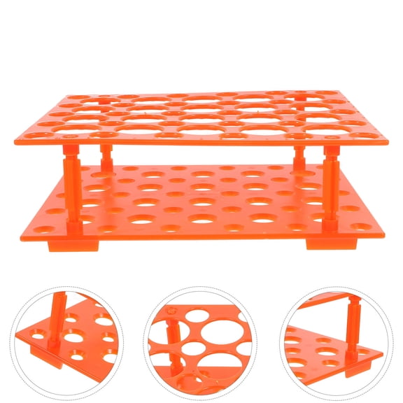TOYMYTOY Storage Rack for Tubes Lab Tube Holder Rack ABS Orange 1Pcs for Research