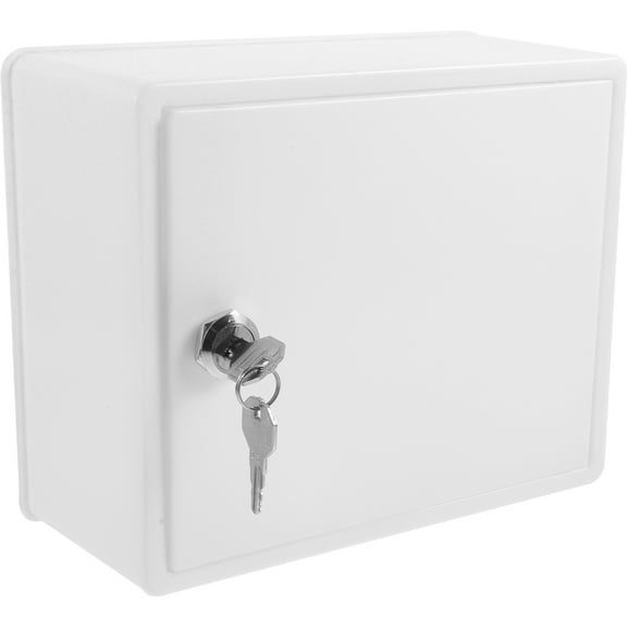 TOYMYTOY Lockable Wall Mounted Milk Box White Plastic Mail Container for and Supplies