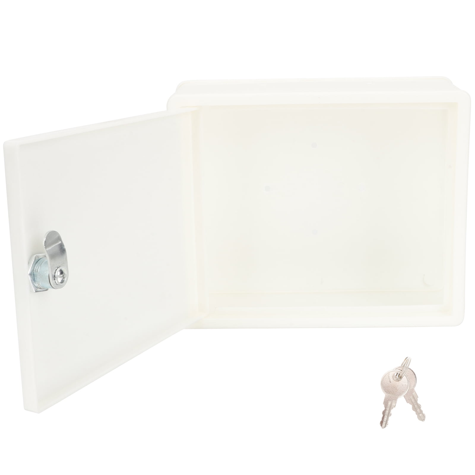 TOYMYTOY White Locking Mailbox Wall Mount with Plastic Body for Secure Outdoor Storage