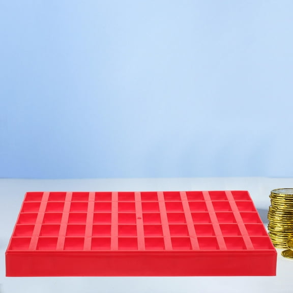 TOYMYTOY Wear-Resistant Coin Container - Red Plastic for Easy Storage