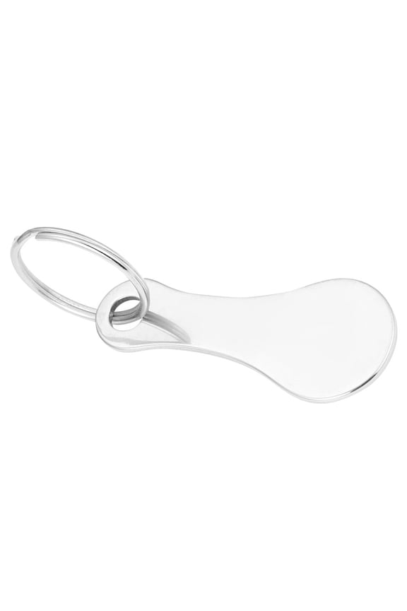 Portable Stainless Steel Shopping Cart Token Keychain with Coin Holder Design