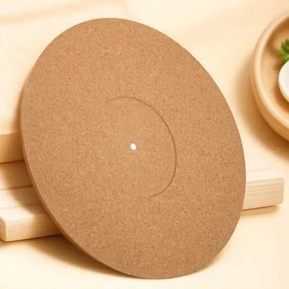 TOYMYTOY Non Slip Orange Vinyl Record Mat Cork Turntable Pad Protective Pad for Home Use