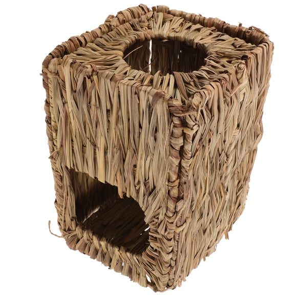 TOYMYTOY Hand Woven Bunny House Natural Straw Nest Comfortable Hideout for Small Pets