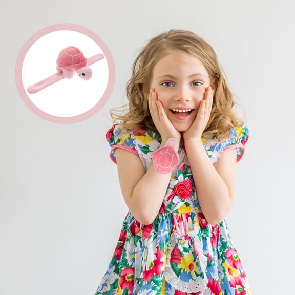 TOYMYTOY Slap Animal Bracelets Pink Plush Slap Bracelet 1Set