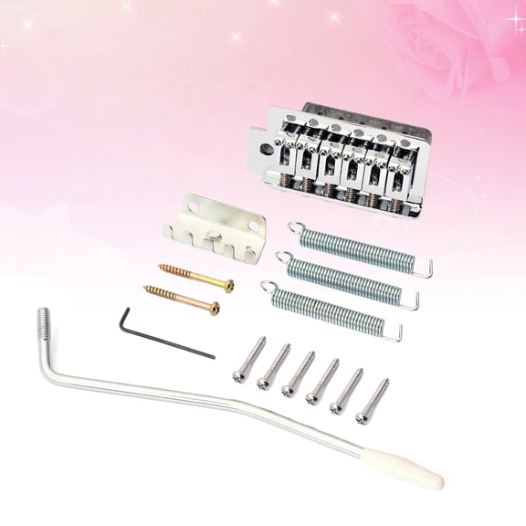 TOYMYTOY Guitar Saddles 1 Set Tremolo Replacement Flat ST Saddle for Electric Guitar Silver