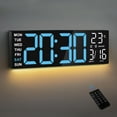 thumbnail image 1 of TOYOOSKY 16" Large Digital Wall Clock with 8 RGB Led Display & Remote Control, 1 of 8