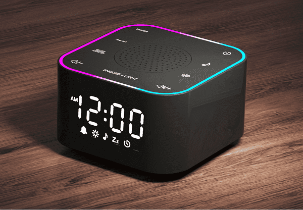 TOYOOSKY Alarm Clock Sound Machine 30 Relaxing Sounds 8 Color Options Dimmable Noise Machines with Dual Alarms Perfect for Kids Adults
