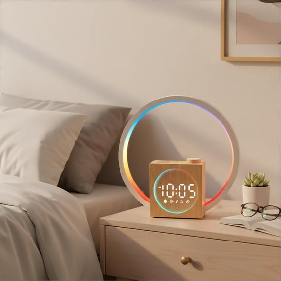 TOYOOSKY Sunrise Alarm Clock Wake Up Light with White Noise, 30 Sleep Sounds, Adjustable Brightness & Volume, Sleep Timer, Night Light for Heavy Sleepers Kids Adults