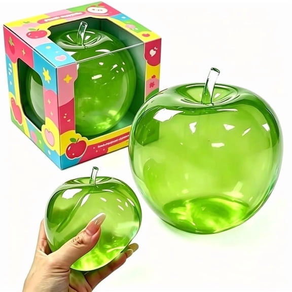 TOYOUME Apple-shaped Squishies Toys Stress Ball, Soft Fruit Fidget Toys, Fruit Squeeze Dough Squish Toys Sensory Squeeze Balls Toys, Green