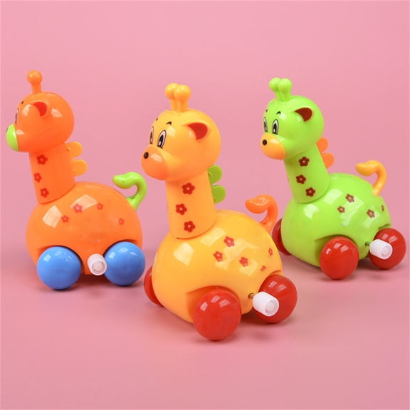 TOYOUME Clockwork Giraffe Toy, Wind-Up Walking Animal, Interactive Play for Kids & Collectors, 1Pcs, Random Color, Multicolor