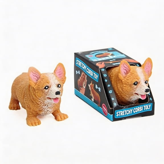 TOYOUME Corgi Dog Squishy with Box, Anxiety Relief, Yellow