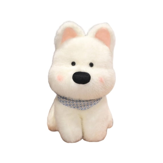 TOYOUME Dog Plush Stuffed Animal Toy, 1 Count, 9.8 Inch, for Kids and Adults, White
