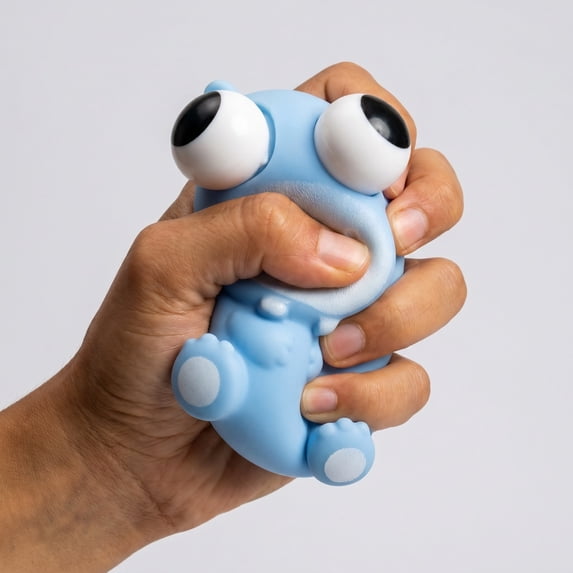 TOYOUME Eye-Popping Stress Relief Toy, Squeeze Pop Doll for Anxiety, Desk Fidget Gift, Blue