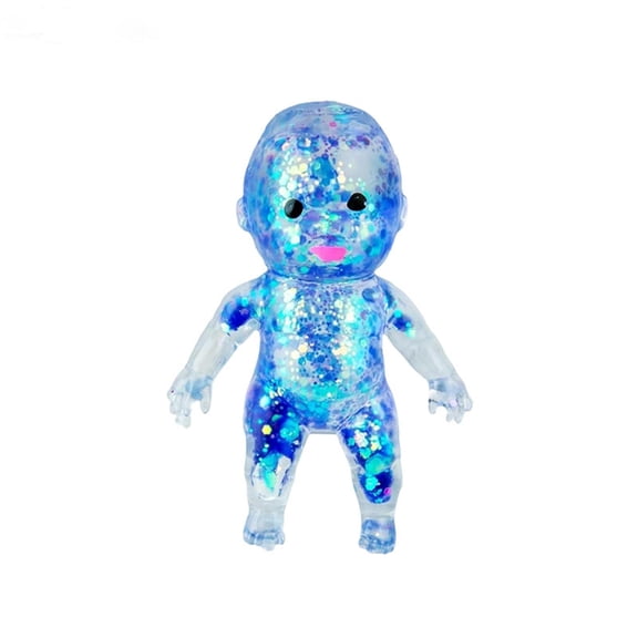 TOYOUME Glitter Doll Squishy, Blue