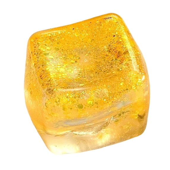 TOYOUME Glitter Ice Cube Squishy, Orange