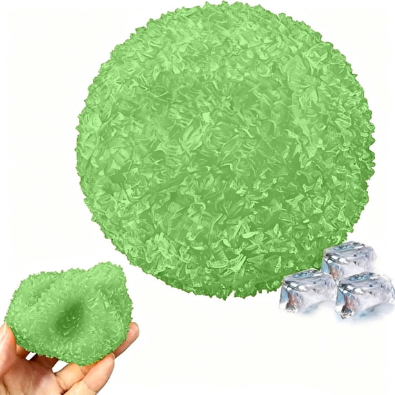 TOYOUME Textured Slush Ball Squishy, Slow Rise Stress Relief, Green