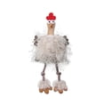thumbnail image 1 of TOYOUME Thanksgiving Chicken Doll Handmade Cloth Ornament Decoration, for Mantel Table Office Fall Decor, Khaki, 1 of 5