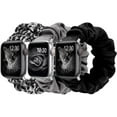 thumbnail image 1 of TOYOUTHS 3 Packs Compatible with Apple Watch Band Scrunchies 41mm 40mm 38mm Fabric Wristband Women Elastic Scrunchy Bands IWatch Series SE 8 7 6 5 4 3 2 1, 1 of 6