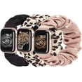 thumbnail image 1 of TOYOUTHS 3 Packs Compatible with Apple Watch Band Scrunchies 41mm 40mm 38mm Fabric Wristband Women Elastic Scrunchy Bands IWatch Series SE 8 7 6 5 4 3 2 1, 1 of 7