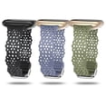 thumbnail image 1 of TOYOUTHS 3 Packs Compatible with Sense/Sense 2 Band/Versa 3/Versa 4 Bands Women Soft Silicone Lace Strap Flower Cut-Outs Breathable Waterproof Sport Wristband, 1 of 7