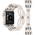 thumbnail image 1 of TOYOUTHS Beaded Bracelet Compatible with Apple Watch Band 49mm 45mm 44mm 42mm 41mm 40mm 38mm Women, Boho Western Slim Braided Elastic Stretchy Solo Loop Strap for iWatch Series 9/SE/8/7/6/5/4/3/2/1, 1 of 6