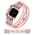 thumbnail image 1 of TOYOUTHS Beaded Bracelet Compatible with Fitbit Versa 2/Fitbit Versa/Fitbit Versa Lite Bands for Women, Stretchy Nylon Solo Loop Strap Elastic Handmade Boho Wristbands for Fitbit Versa, 1 of 6