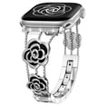 thumbnail image 1 of TOYOUTHS Bling Metal Band Compatible with Apple Watch Band 40/44/45/38/41/42/46/49mm Women, Dressy Sparkle Diamond Camellia Bracelet Luxury Strap for iWatch SE Series 10/9/8/7/6/5/4/3/2/1/Ultra, 1 of 6