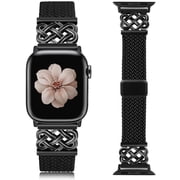 TOYOUTHS Braided Magnetic Band Compatible with Apple Watch Band for Women Men, Celtic Knot Elastic Nylon Strap for iWatch Series 11/10/9/8/7/6/5/4/3/2/1/SE/Ultra 49mm 38mm