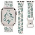 thumbnail image 1 of TOYOUTHS Christmas Engraved Silicone Band Compatible with Apple Watch Band for Women38/40/41/42/44/45/46/49mm, Holiday Soft Silicone Sport Strap for iWatch Ultra SE Series 10 9 8 7 6 5 4 3, 1 of 6